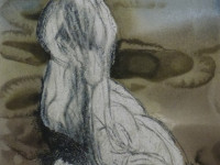 Henry Moore. Reino Unido 1898-1986, Kneeling woman, litografía, 57 x 46 cms. 1982
